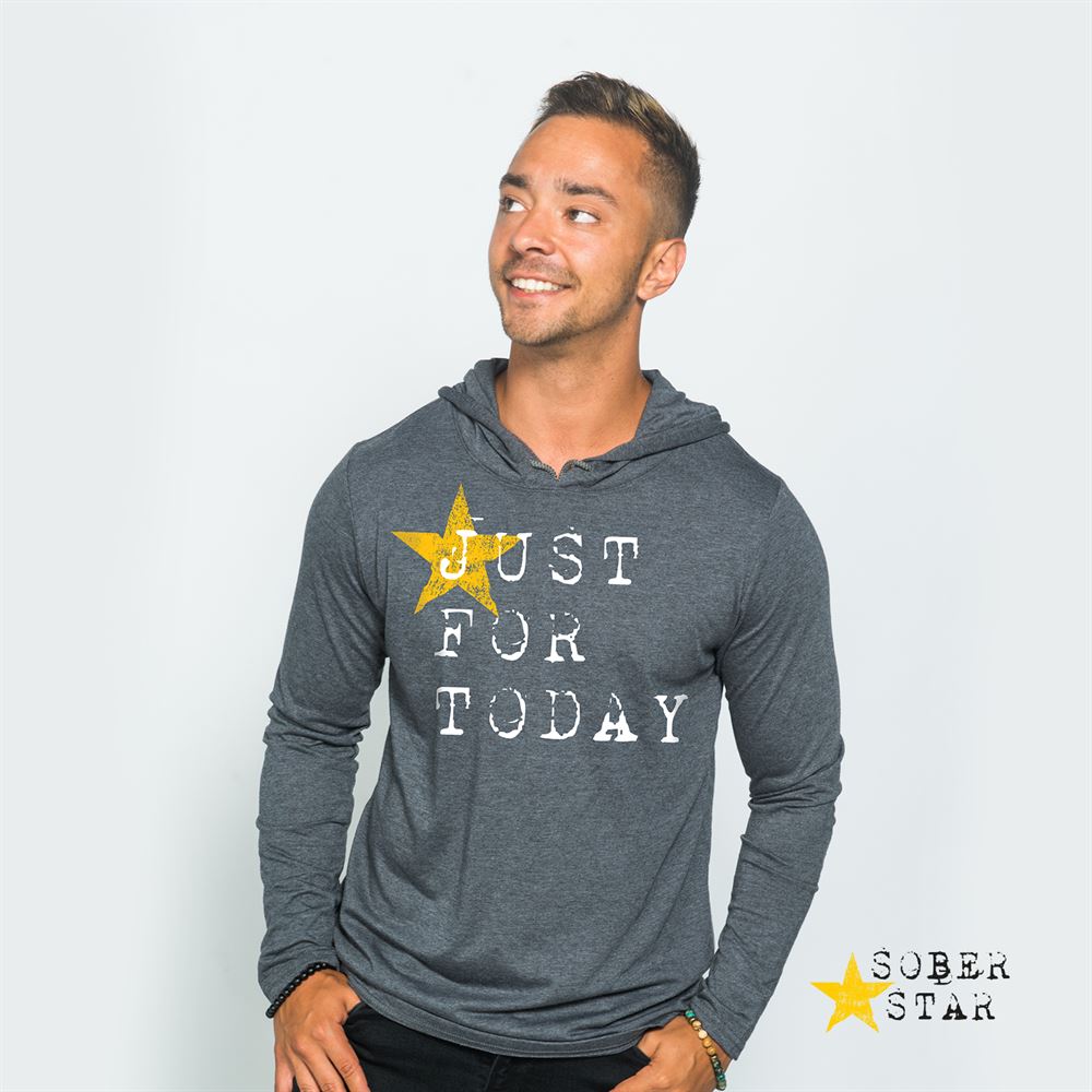 Just for today - Men's Long Sleeve Hooded T-Shirt